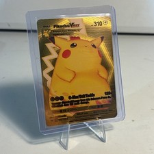 Pokémon Pikachu VMAX Gold Foil Fan Art Scheda Esposizione 044/185
