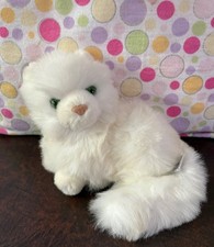 Vintage Russ Berrie Plush Nikki White Cream Persian Cat Plush Green Eyes