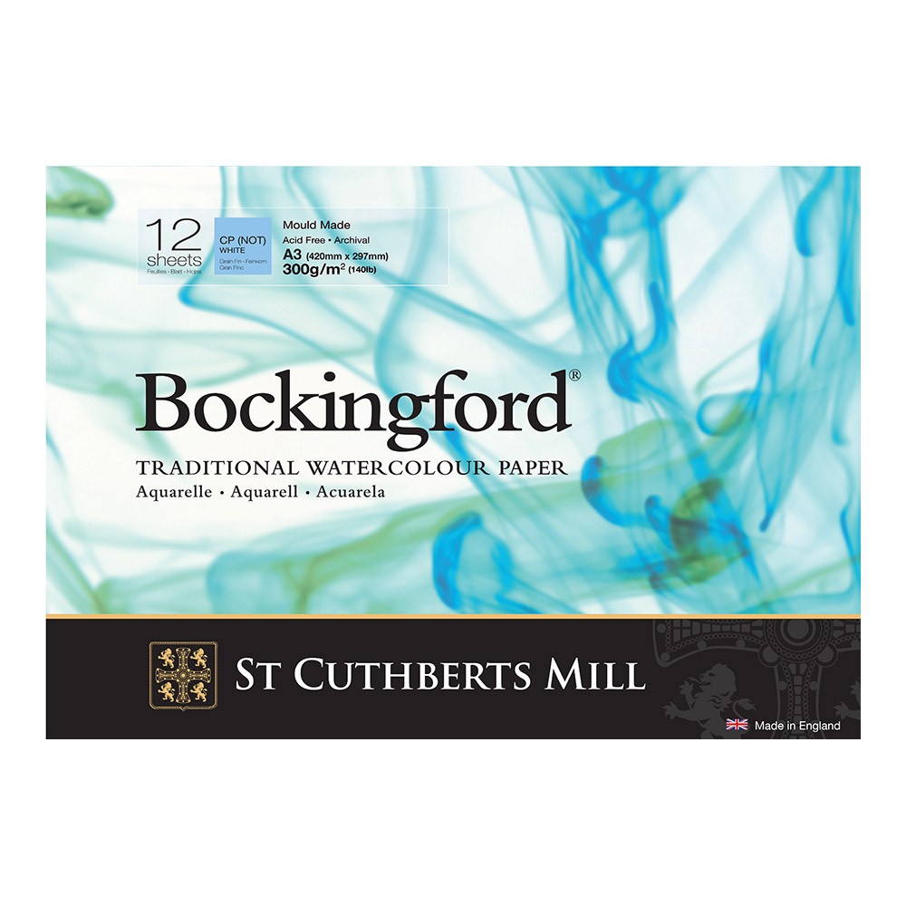 Bockingford : Watercolour Paper : Gummed Pad : 300gsm : 12 Sheets : A3 : Not