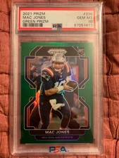 2021 Prizm Football Rookie Mac Jones Green New England Patriots PSA 10