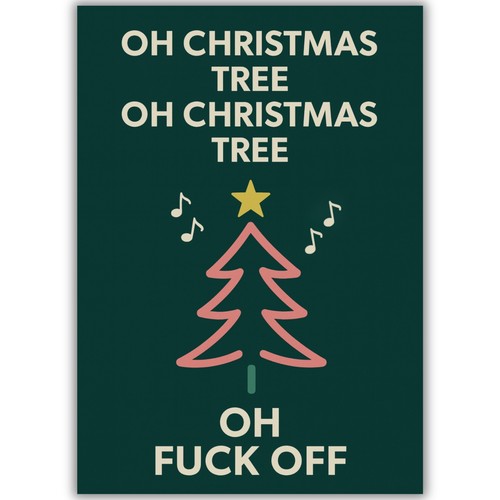 Funny Christmas Card For Him Her Friend Couple Man Woman Anti Christmas Card - Picture 1 of 8