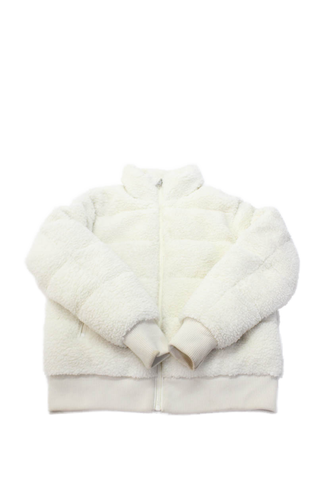 Mackage Womens Faux Fur Sherpa Full Zip Puffer Jacket White Size 13