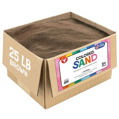 Hygloss Colored Sand for Crafts - 25 lb Brown - Vibrant Fine Sensory Play Art