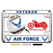 [Officially Licensed Product] - Motorcycle Metal License Plate Frame with U.S. 