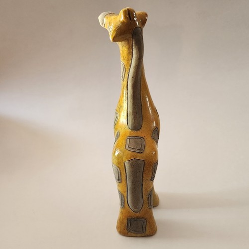 Vintage Raku Keramik Handarbeit Kunst Giraffe südafrikanische 9" Volkskunst  - Bild 5 von 9