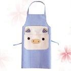  Polyester Apron Cartoon Pig Stripe Cleaning Apron Oil-proof and Dirt Proof
