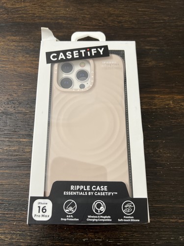 CASETiFY Essentials Ripple Case mit Magsafe iPhone 16 Pro Max Oat OPEN BOX NEU! - Bild 1 von 5
