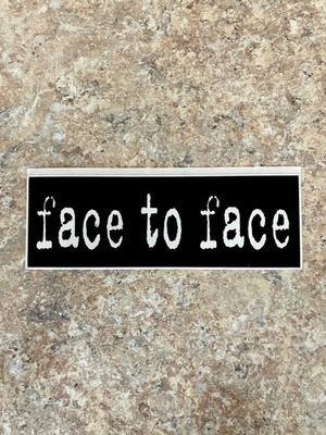Vintage Face To Face S/T 1996 tour California punk rock sticker RARE!!!