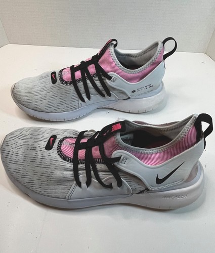 Mujer Nike Movimiento Natural Tenis Tenis Zapatos Rosa Blanco Gris Talla 8 - Imagen 4 de 17