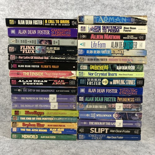 Alan Dean Foster Posten von 32 Taschenbüchern [Vintage Rarität Science-Fiction-Romane]
