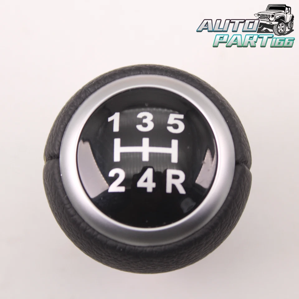 Perilla de cambio de marchas de 5 velocidades de cuero para Subaru Impreza Wrx Sti Outback 2009-2019 Mt Foto 2 de 4