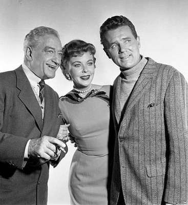 Mr Adams Eve TV show featuring from left Francis X Bushman Ida Lup- Old Photo