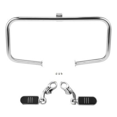 Chrome Engine Guard Highway Crash Bar Footpeg Fit For Harley Electra Glide 97-08