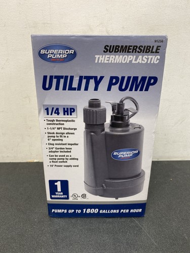 Superior Pumpe 91250 1/4 PS Tauchpumpe Thermoplast Utility Pump