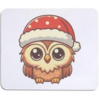 'Baby Owl Wearing Santa Hat' Mouse Mat / Desk Pad (MO00041786)
