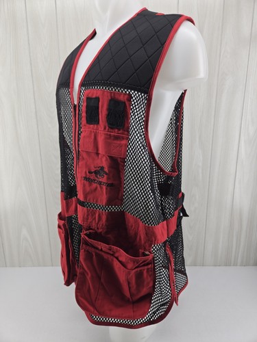 WINCHESTER Men’s Trap Skeet Shooting Hunting Vest Size XL Mesh Red & Black - Picture 3 of 12