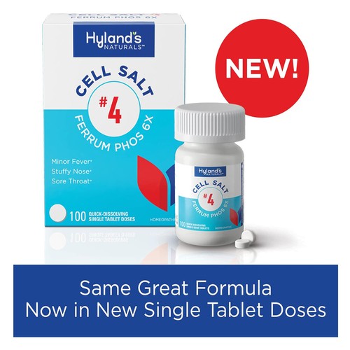 Hyland's No. 4 Cell Salt Ferrum Phos 6X, 100 Tablets - Picture 3 of 5