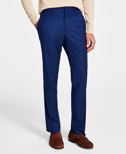 Kenneth Cole Reaction Herren Techni-Cole Anzug separate Slim-Fit Hose - Blau