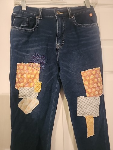 Matilda Jane Hit Your Mark Stretch Patch Jeans Size 16 Euc - Picture 2 of 5