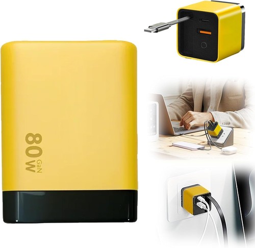 3in1 charger 80w with Type C cable and 2 USB ports,retractable all-in-one charge - 第 13/13 張圖片