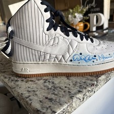 NY Yankees Derek Jeter Mariano Rivera Signed Air Force  One White Sneaker