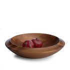 Nambe Skye Wood Centerpiece Bowl | Decorative Wood Fruit Display Bowl for Table