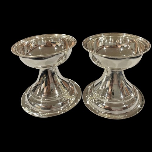 925 Sterling Silver Hallmarked 80ml Capacity Round Diya Set / Kuthu Vilakku Pair - Picture 7 of 7