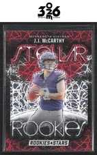 J.J. McCarthy 2024 Panini Rookies & Stars Stellar Rookies Longevity #SR-JMY RC