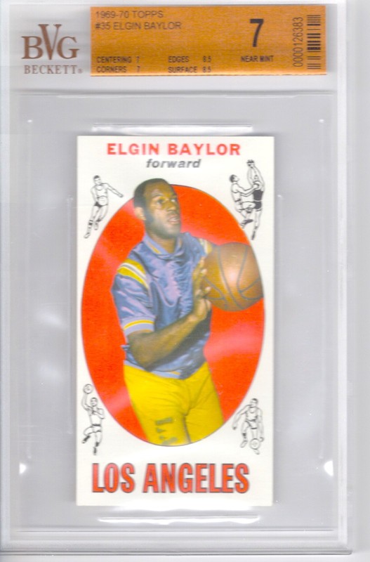 1969 Topps Basketball #35 Elgin Baylor PSA 7 Lakers