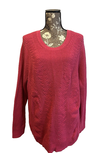 Croft And Barrow Long Sleeve Sweater Size XXL Pink - Picture 1 of 7
