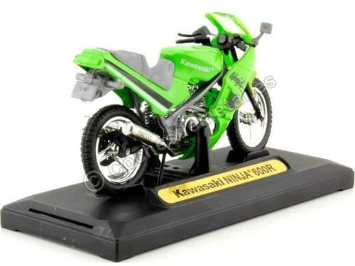 1990 Kawasaki Ninja 600R Verde 1:18 Motor Max 408 - Imagen 2 de 4