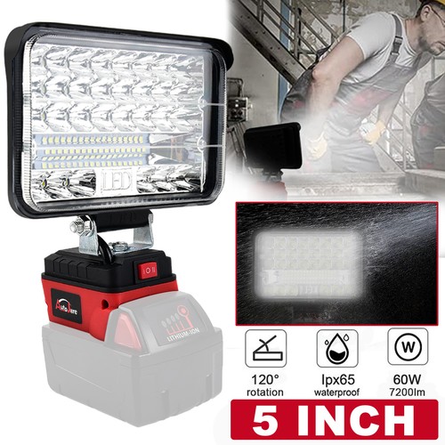 For Milwaukee Battery 18V LED Work Light Workshop Flashlights Camping Torch 2USB - Picture 24 of 81