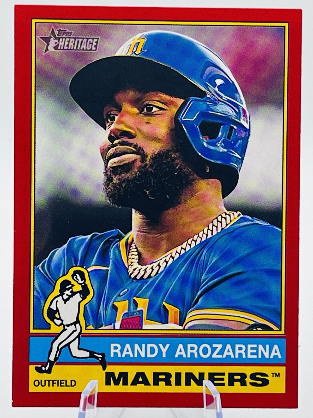 2025 Topps Heritage Randy Arozarena #44 Red Border