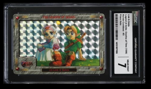 Legend of Zelda Ocarina of Time Link 1999 y Zelda CGC 7 Japón #3 Prisma - Imagen 1 de 2