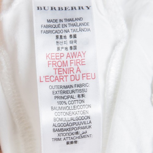 Burberry Children White Cotton Ruffle Bottom Tunic 7 Yrs - Picture 5 of 6