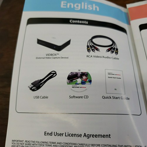 VHS To DVD Converter 5.0 Deluxe New Never Used 2010 Cables S Video Input - Picture 4 of 6