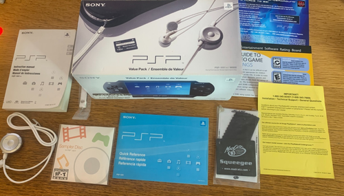 Sony PlayStation Portable Value Pack Schwarz PSP-1001K Box Manual & Inserts Only - Bild 11 von 18