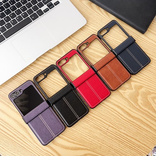 Stoßfeste Leder Handyhülle für Samsung Galaxy Z Flip 7/6/5/4/3 robuste Hülle - Bild 12 von 17