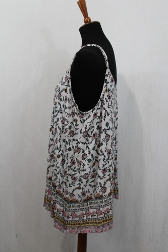 Canotta senza maniche Torrid super morbida taglia 3 bianca floreale rayon cami - Foto 5 di 7