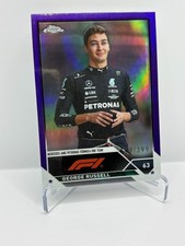 2023 Topps Chrome Formula 1 F1 George Russell #15 Purple Refractor /399 Mercedes