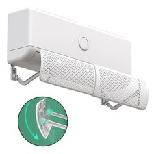 White Adjustable Air Deflector for Window Air Conditioners 17.5-28.5 Inches ABS