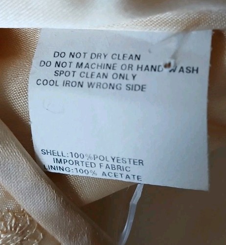 Jessica McClintock Vintage Dress Size 14 Strapless Maxi Chiffon Peach Formal NWT - Picture 14 of 15