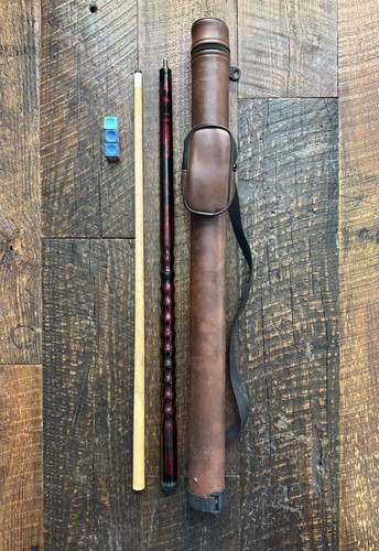 AB EARTH 58" 20 oz Pool Cue Stick Ergonomic Design Canadian Maple Wood + Case - Picture 1 of 8