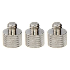 3x CAMVATE 3/8"-16 Male to 5/8"-27 Female Thread Adapter for Camera Microphone