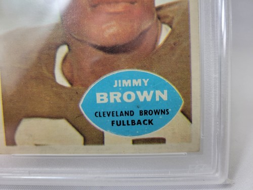 Jim Brown 1960 Topps #23 Cleveland Browns 2nd Year PSA 3 VG - Bild 9 von 13