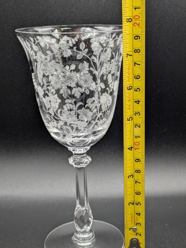 Fostoria/Tiffin Set Of 3 Etched Curated Collection Water Gobets 1940-60s Floral - Picture 21 of 24