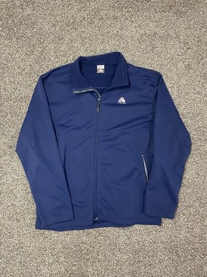 Nike ACG Full Zip Jacket Mens Large Navy Blue Softshell Outdoor Performance Coat