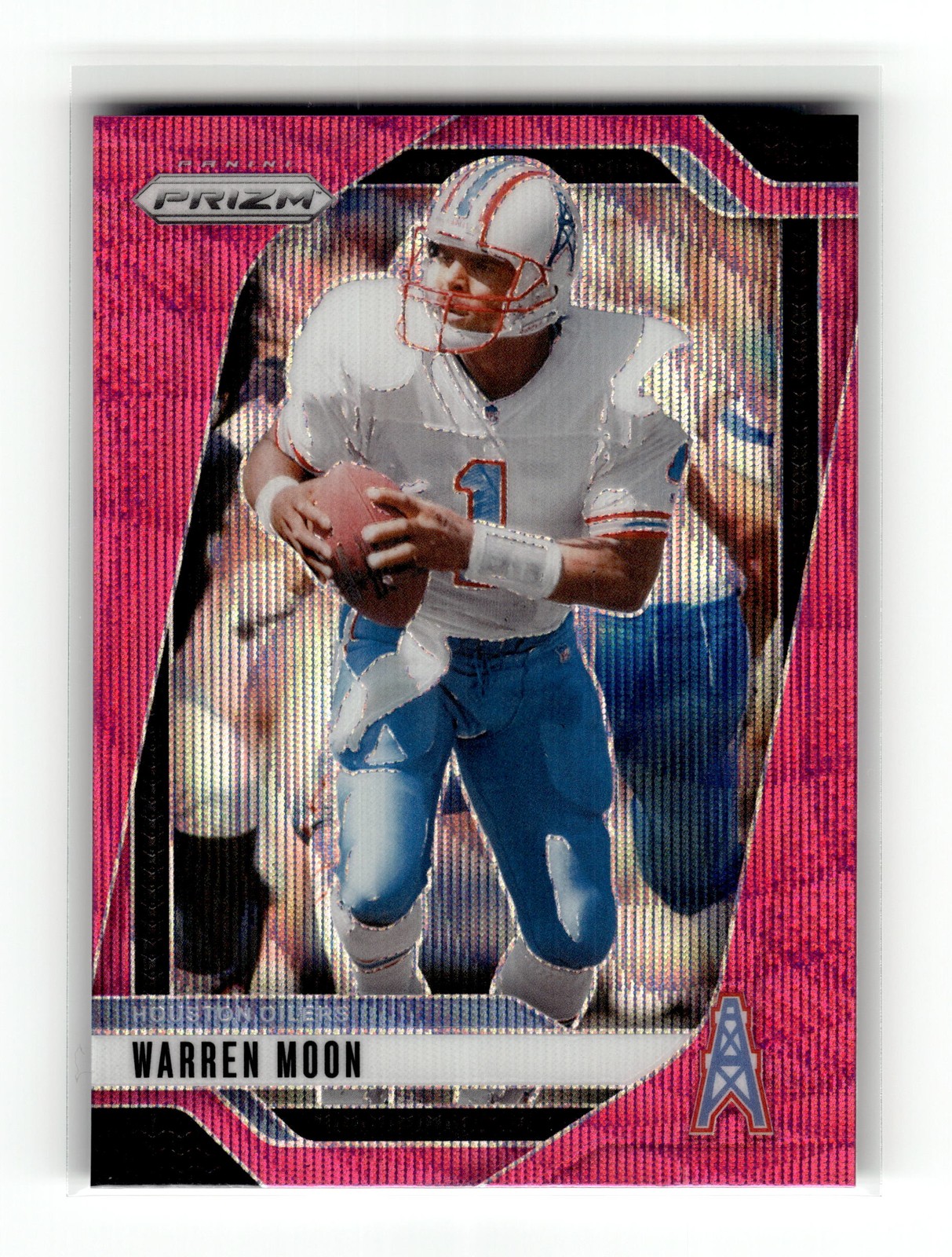 Warren Moon 2024 Panini Prizm #298 Houston Oilers Pink Wave HOF