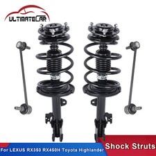 Front Shock Struts w/ Sway Bar Links For Toyota Highlander Lexus RX350 RX450H