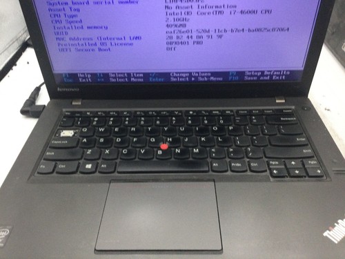 LENOVO THINKPAD T440 - BOOTS TO BIOS - INTEL I5 4600U - NO RAM - READ DESC - BB - Picture 2 of 6